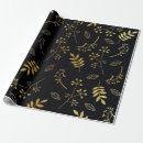Recherche de noël botanique papier cadeau Noir
