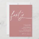 Search for dusty pink birthday invitations Typography