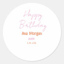 Search for happy birthday name stickers Calligraphy typography elegant
