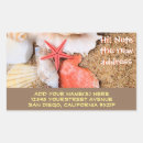 Search for beach shells rectangle stickers Starfish