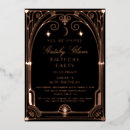 Search for roaring 20s birthday invitations Black gold