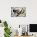 Search for plane in clouds posters Vintage airplane
