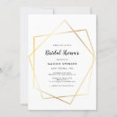Search for geometric frame bridal shower invitations Chic