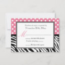 Search for pink zebra response invitations Stylish