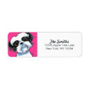 Search for cute shih tzu return address labels Pink