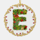Search for letter e ornaments Xmas