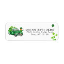 Search for irish clover return address labels Shamrocks