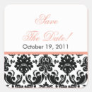 Search for black and coral stickers Damask