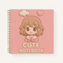 Search for anime design notebooks Kawaii