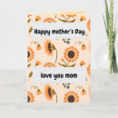 Search for sunflower mothers day cards Love you mom
