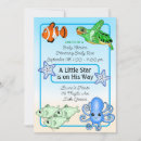 Recherche de sea baby shower invitations Tortue de mer