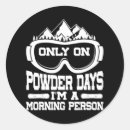 Search for powder day stickers Ride the snow