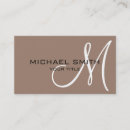 Recherche de arrière plan brun cartes visite Monogramme