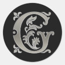 Recherche de initial g autocollants Monogrammé