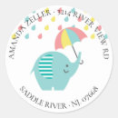 Search for girl with umbrella stickers Elephant