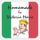 Search for homemade food stickers Italian