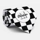 Search for chequered flag ties Black