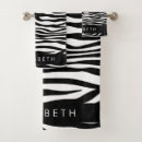 Search for black and white zebra bath towels Wild animals