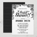 Search for black white lace bridal shower invitations Modern