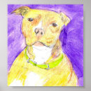 Recherche de chien pitbull posters Aquarelle