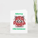 Search for red panda christmas cards Green