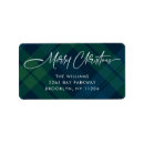 Search for blue gingham return address labels Simple