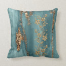 Search for turquoise and gold pillows Metallic