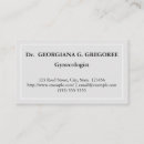 Search for gynecologist business cards Minimalist