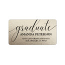Search for black gold foil return address labels Calligraphy