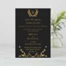Search for anniversary monogram invitations Gold