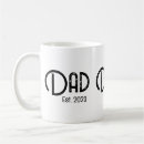 Search for dad est mugs Black white