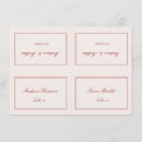 Search for burgundy place cards Calligraphy script