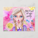 Recherche de couleur vive cartes postales Pour elle
