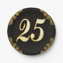 Search for 25th birthday plates Black