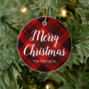 Search for red and black buffalo plaid ornaments Cottage