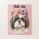 Search for shih tzu dog puzzles Watercolor