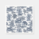 Search for blue toile napkins Toile de jouy