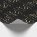 Search for 70th birthday wrapping paper Gold