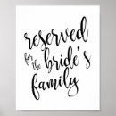 Search for reserved for brides family Calligraphy