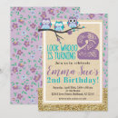 Search for owl 2nd birthday invitations Kids