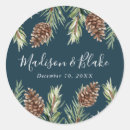 Search for pinecone wedding stickers Watercolor