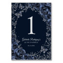 Search for navy blue numbers table cards Floral