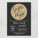 Search for girls night out bachelorette party invitations Gold