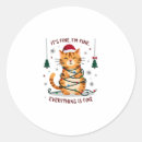 Search for everything is fine stickers Kitten