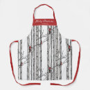 Search for red cardinal bird aprons Winter