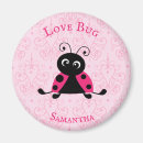 Recherche de coccinelle rose magnets Coeur