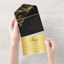 Search for black gold damask wedding invitations Formal