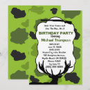 Search for hunter birthday invitations Camouflage