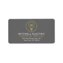 Search for electricity return address labels Electrician