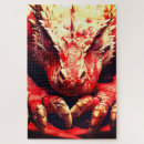 Recherche de dragon rouge puzzles Imaginaire